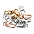 Karabinerverschlüsse aus Zinklegierung in Gold, Silber und Roségold für DIY-Handwerk - 12*33mm / Mischfarben Serie 5 / 10er Pack / Mehrfarbig