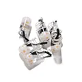 Pendentifs mini bouteilles de lait en verre avec marguerites blanches pour bijoux DIY - 10 pcs/Paquet / Fleurs Blanches