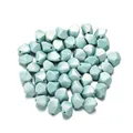 Perles en acrylique facettées bleu clair nacré pour la création de bijoux DIY - Polyèdre irrégulier / 20 Pièces/Paquet (12*14mm) / Bleu