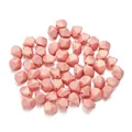 Perles en acrylique rose nacré à facettes pour la création de bijoux et colliers - Polyèdre irrégulier / 20 Pièces/Paquet (12*14mm) / Rose rouge