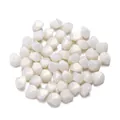 Perles en acrylique facettées blanc nacré pour la création de bijoux DIY collier - Polyèdre irrégulier / 20 Pièces/Paquet (12*14mm) / Blanc