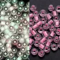 Cuentas de vidrio rosa luminosas de 3mm para joyería DIY con efecto brilla en la oscuridad - Transparente / 3mm, 600 Piezas/Paquete / Rosa 2