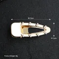 Golden teardrop hollow hair clip with rhinestones, 6cm length, 8g lightweight design - Hollow Waterdrop Rhinestone Style (HS-J5840)