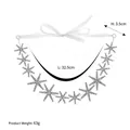 Elegant silver snowflake rhinestone headband with white silk ribbon for bridesmaids - Silver