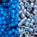 Cuentas de vidrio 3mm azules luminosas con efecto AB para bisutería artesanal - Estilo Irisado / 3mm, 600 Piezas/Paquete / Azul cielo