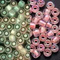 Cuentas de vidrio luminosas de 3mm con acabado tornasolado para manualidades DIY - Estilo Irisado / 3mm, 600 Piezas/Paquete / Rojo Camarón