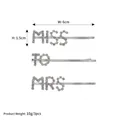 Dreiteiliges Set silberner Braut-Haarklammern mit funkelnden MISS TO MRS Strass-Buchstaben - Silber