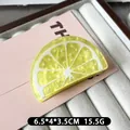 Pince à cheveux en forme de tranche de citron jaune en acétate brillant de haute qualité - Citron