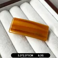 Amber tortoiseshell hair clip in caramel gradient, resin handmade barrette 5.5cm - Caramel color
