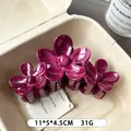 Dreiteiliges lila Marmor Haarklammern Set in Blumenform für elegante Damen Haarstylings - Drei Blumen