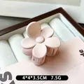 Matte light pink flower claw clip for women, size 4x4cm, elegant hair accessory - Dusty Pink