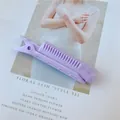 Lavender purple hair root clip for natural volume and styling on fashion magazine - Purple