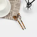Elegante pasador de pelo de mariposa en acetato con diseño de carey para mujer - Ámbar