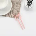 Pink acetate butterfly hair fork with elegant marbled texture for hair styling - Pink
