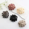 Matte Morandi color octopus hair claws in pink, cream, grey, black, and khaki finishes - Matte Brick Red