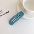 Fermaglio per capelli a becco d'anatra blu opaco con design ovale minimalista - Stile blu chiaro