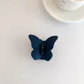 Matte donkerblauwe vlinder haarklem voor dames met een elegant en strak design - Blauw (6.8*6*4)