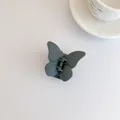 Dunkelgraue Schmetterling Haarklammer mit matter Oberfläche für elegantes Haarstyling - Hellblau (6.8*6*4)