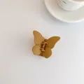 Matte senfgelbe Schmetterlings-Haarklammer für elegantes Haarstyling im Korea-Stil - Gelb (6.8*6*4)