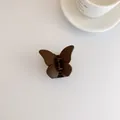 Eleganter dunkelbrauner Schmetterling-Haarclip mit mattem Finish für Damen - Braun (6.8*6*4)