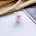 Matte rosa Schmetterling Haarklammer mit frostiger Textur für elegantes Haarstyling - Rosa (5*4*3.5)
