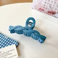 Molla per capelli blu Klein opaca con design geometrico a treccia per donne - Blu Chiaro Intrecciato