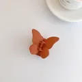 Matter Schmetterling-Haarclip in Tief-Karamell-Orange für elegante Frisuren am Hinterkopf - Orange (6.8*6*4)