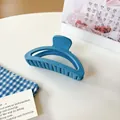 Matte Klein blue semi-circle hair claw clip with minimalist geometric design for women - Light Blue Moon