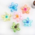Lot de pinces à cheveux en forme de fleurs irisées colorées pour accessoires de printemps - Série de Revêtement Irisé (Lot Cinq)