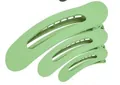 Juego de 3 pinzas para el cabello verde claro mate con diseño antideslizante - Juego de 3 / Verde Hierba