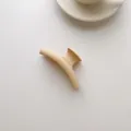 Minimalist matte cream geometric hair claw clip with smooth finish on white background - Large Arc Style (11#) / Light Coffee