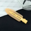 Fermaglio per capelli in resina beige e metallo giallo con becco d'anatra trendy - Arancione