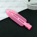 Barrette à cheveux bec de canard en acrylique rose brillant avec ressort métallique - Rose Bonbon