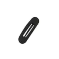 Barrette à cheveux noir mat classique avec design élégant en métal ovale creux - Noir