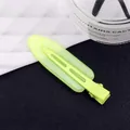 Pince à cheveux bec de canard en acrylique vert citron mat pour coiffage et maquillage - Vert Fluorescent