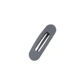 Grande pince à cheveux gris mat avec design ovale évidé pour un coiffage élégant - Gris