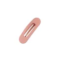 Grande pince à cheveux rose mat au design ovale élégant pour coiffure tendance - Rose