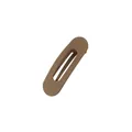 Pince à cheveux ovale marron mat avec design creux minimaliste pour femmes - Marron
