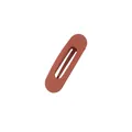 Pince à cheveux ovale rouge rouille mat de style coréen minimaliste en résine de qualité - Orange