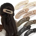 Barrettes banane mates aux tons terre comme beige et kaki pour cheveux épais - Collection Tons de Terre