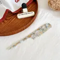 Peigne à queue en acétate avec motif marbré pour coiffer et séparer les cheveux - Bleu Orange