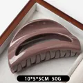 Donker oudroze haarklem, minimalistisch halfrond ontwerp, afmeting 10x5x5cm haarklem - Glanzend Koffie