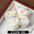 Kerst haarklem in bloemvorm met prints van sneeuwmannen en gemberkoekpoppetjes - Gingham Beer