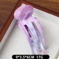 Pince à cheveux motif marbre violet et rose en résine d'acétate de haute qualité - Rose Violet