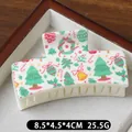 Christmas hair claw clip with colorful festive prints on premium acrylic material - White Tree