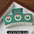 Dark green Christmas hair claw clip with Merry Christmas text and festive wreaths - Charm