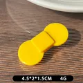 Bright yellow bow-shaped acetate hair clip for girls, size 4.5x2x1.5cm and weight 4g - Yellow