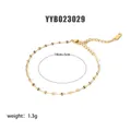 Minimalist gold-plated stainless steel thin link chain bracelet with lobster clasp - Minimalist Fine Ring Style (YYB023029)