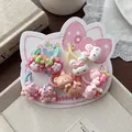 Detalle del set de gomas de pelo para niñas con diseños de conejos y osos animados - Estilo Tema Fresa Y Conejo