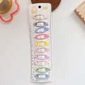 Lot de 10 pinces à cheveux en métal aux couleurs douces macaron pour filles sur carte - Ellipse / Multi-couleurs Macaron